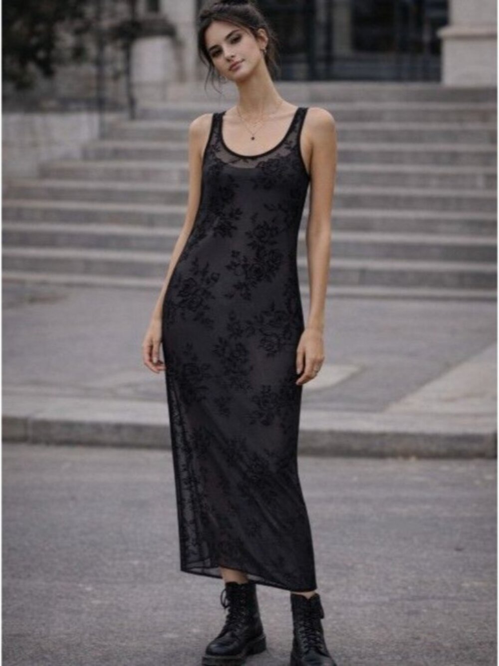 Rampage Burnout Sheer Sheath Whimsygoth Grunge Festival S 90'2 Dark Fairy